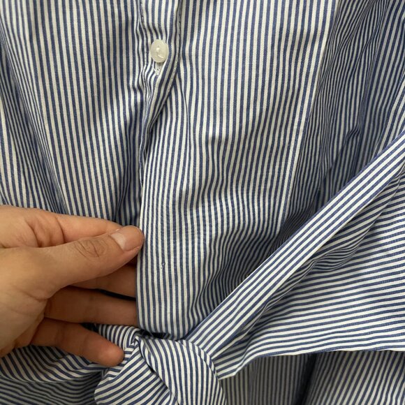 Zara Embroidered Striped Collar Shirt - Picture 3 of 5
